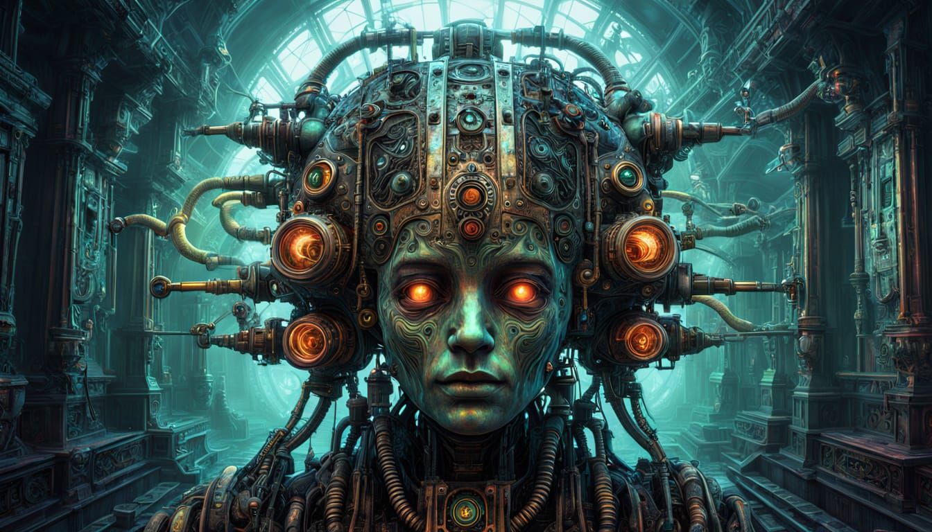 Cybernetic Woman Emerges from the Deep