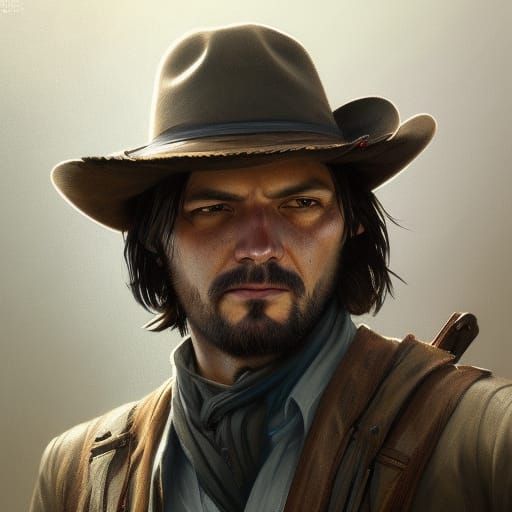 Detailed Portrait of John Marston in Unreal Engine 5