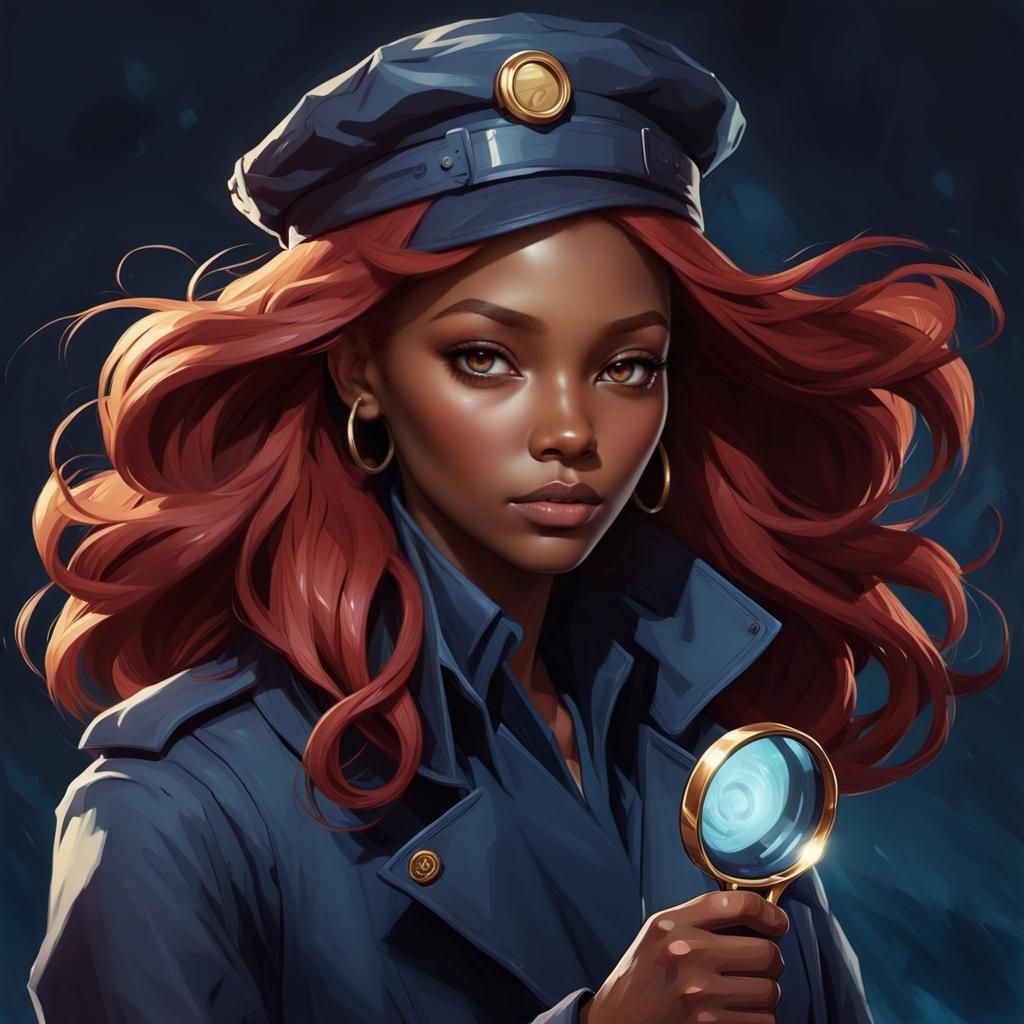African American Teen Detective Nancy Drew Portrait