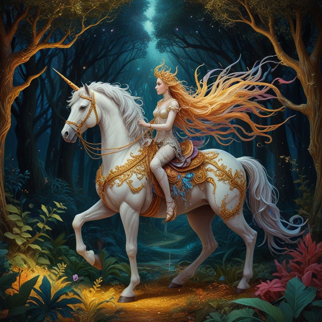A unicorn rider