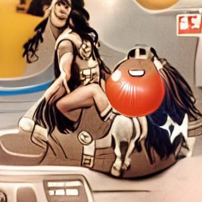 Wonder Woman's Joyful Space Hopper Ride