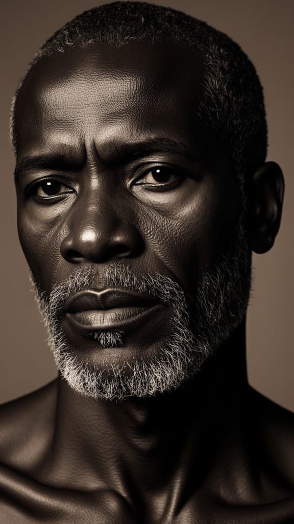 A Tribal Nigerian Warrior's Intense Gaze