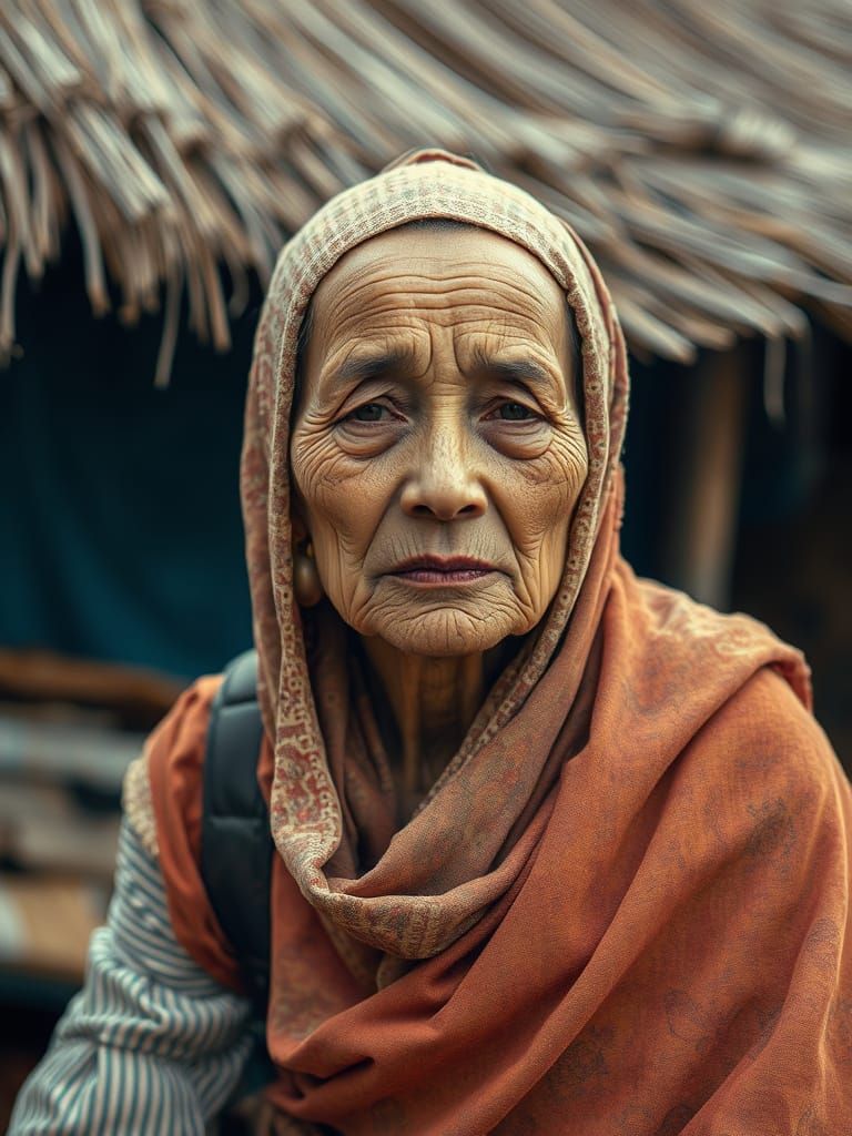 Emotive Cultural Portrait in Analog Film Style