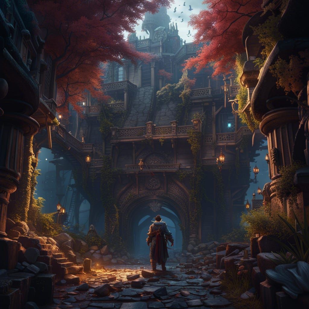 Fantasy Thief Stealing in Deep Color