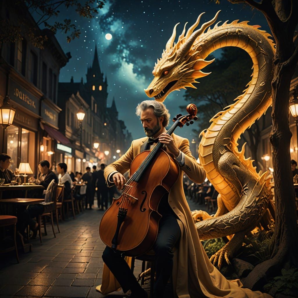 Ghostly Maestro Conducts Ethereal Ensemble in Dreamlike Atmo...