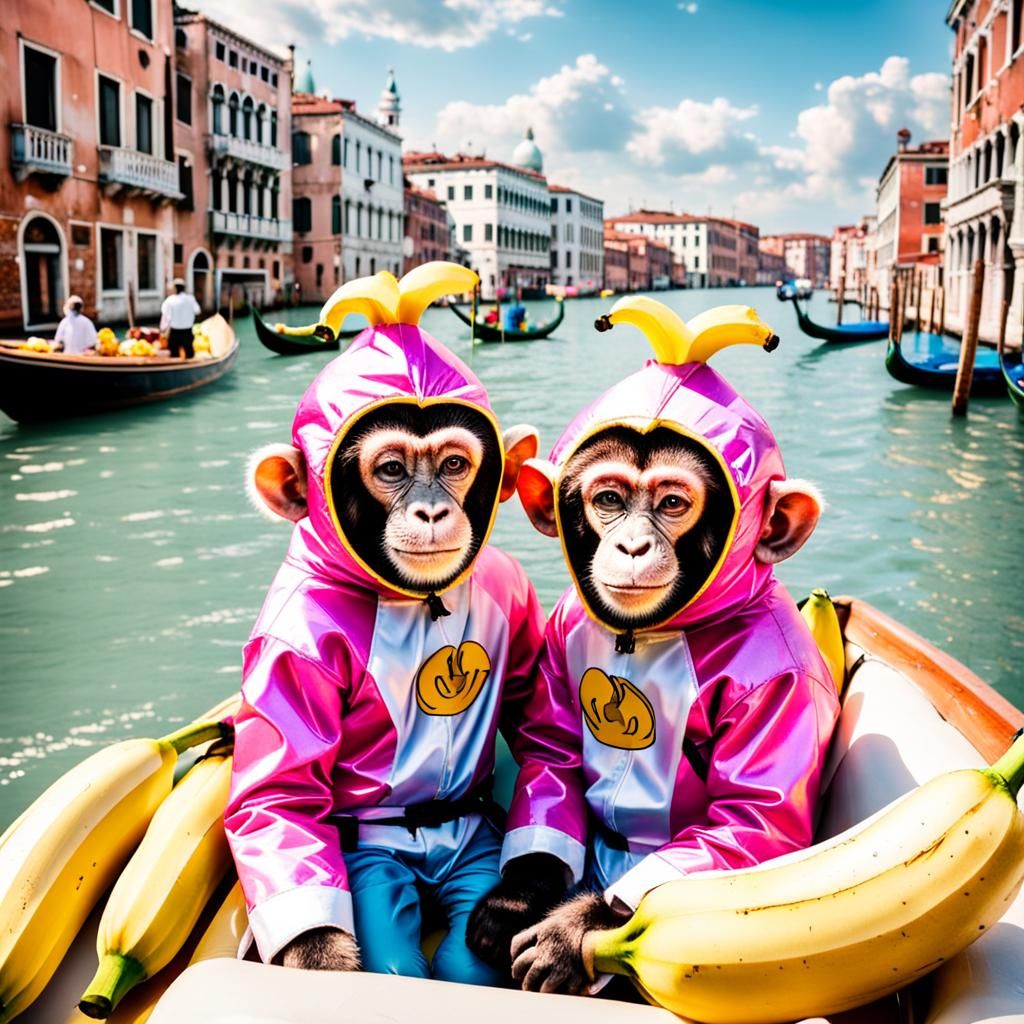 Pink Monkeys' Romantic Date in Venice