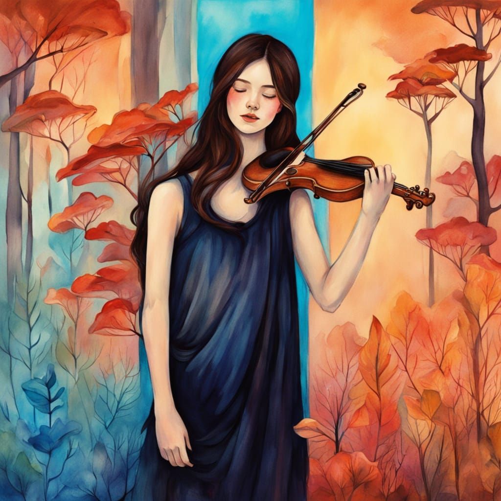 Whimsical Fairy at Twilight in a Watercolor Dream