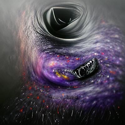 Abstract Black Square on Black Background