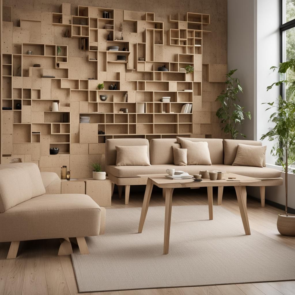 Nordic Lounge with Prime Number Design