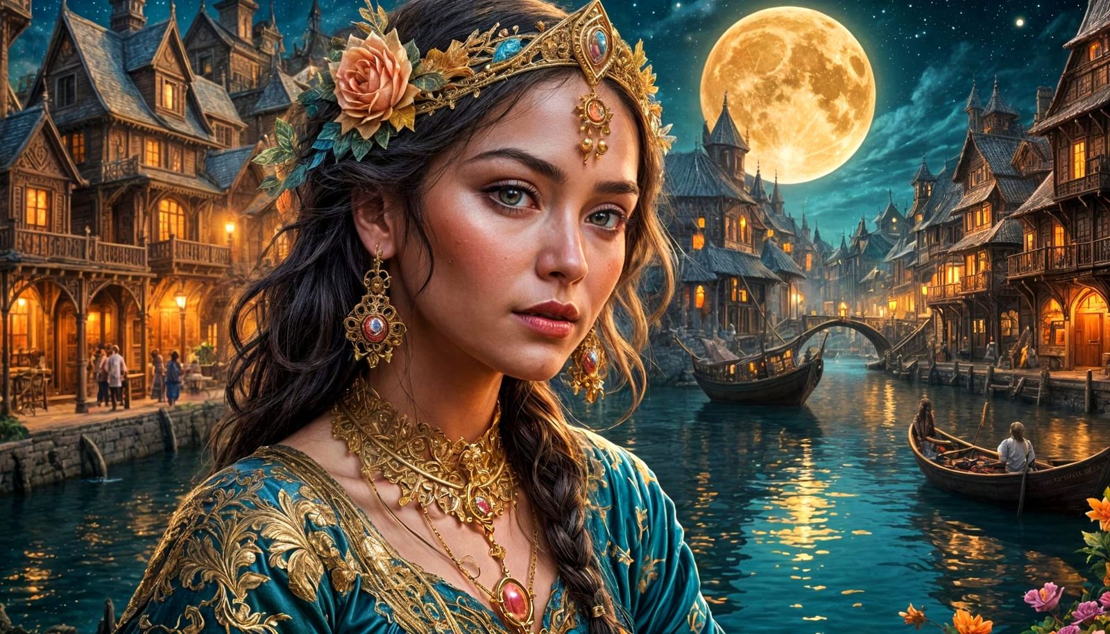 Fantasy Portrait in Hyperdetailed Ornate Style