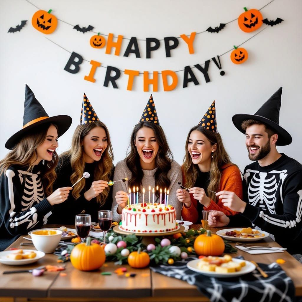 Spooky Birthday Party Scene
