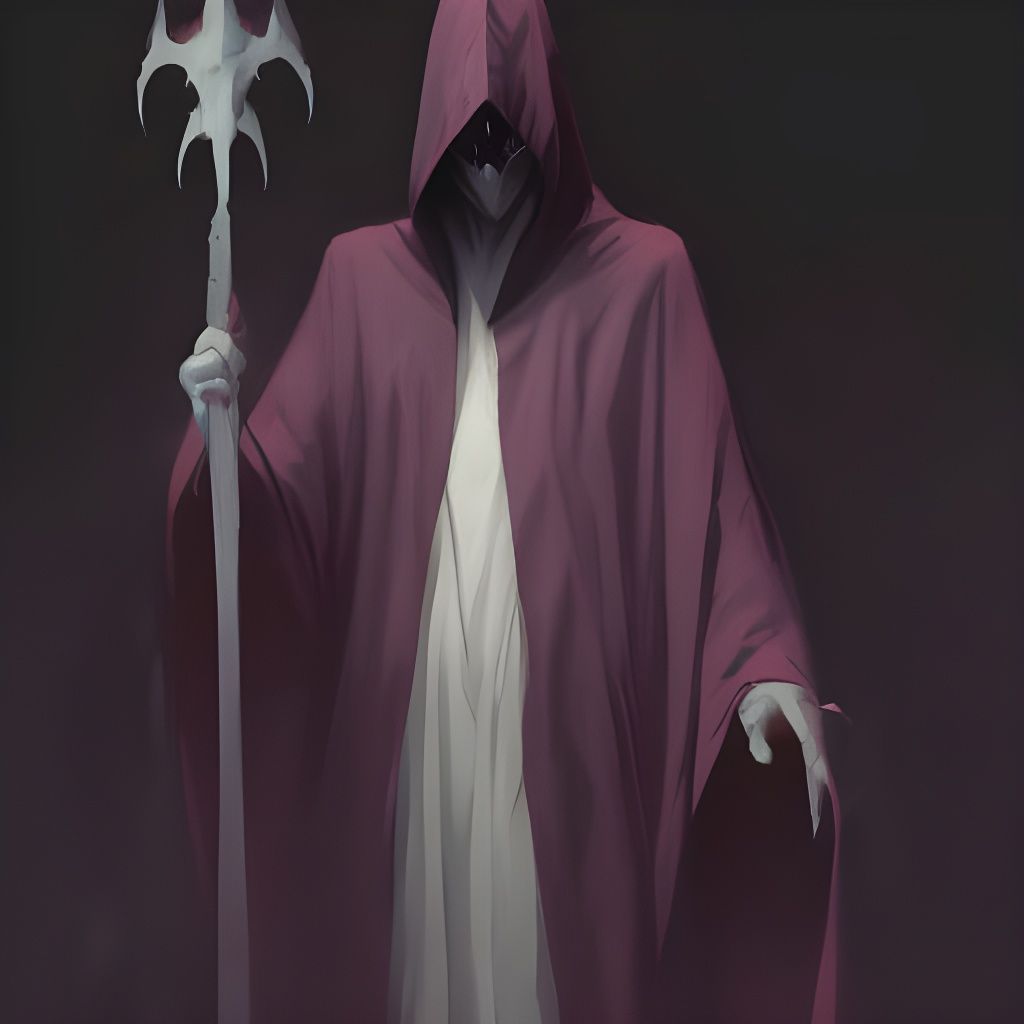 Sinister Masked Cult Leader with Staff