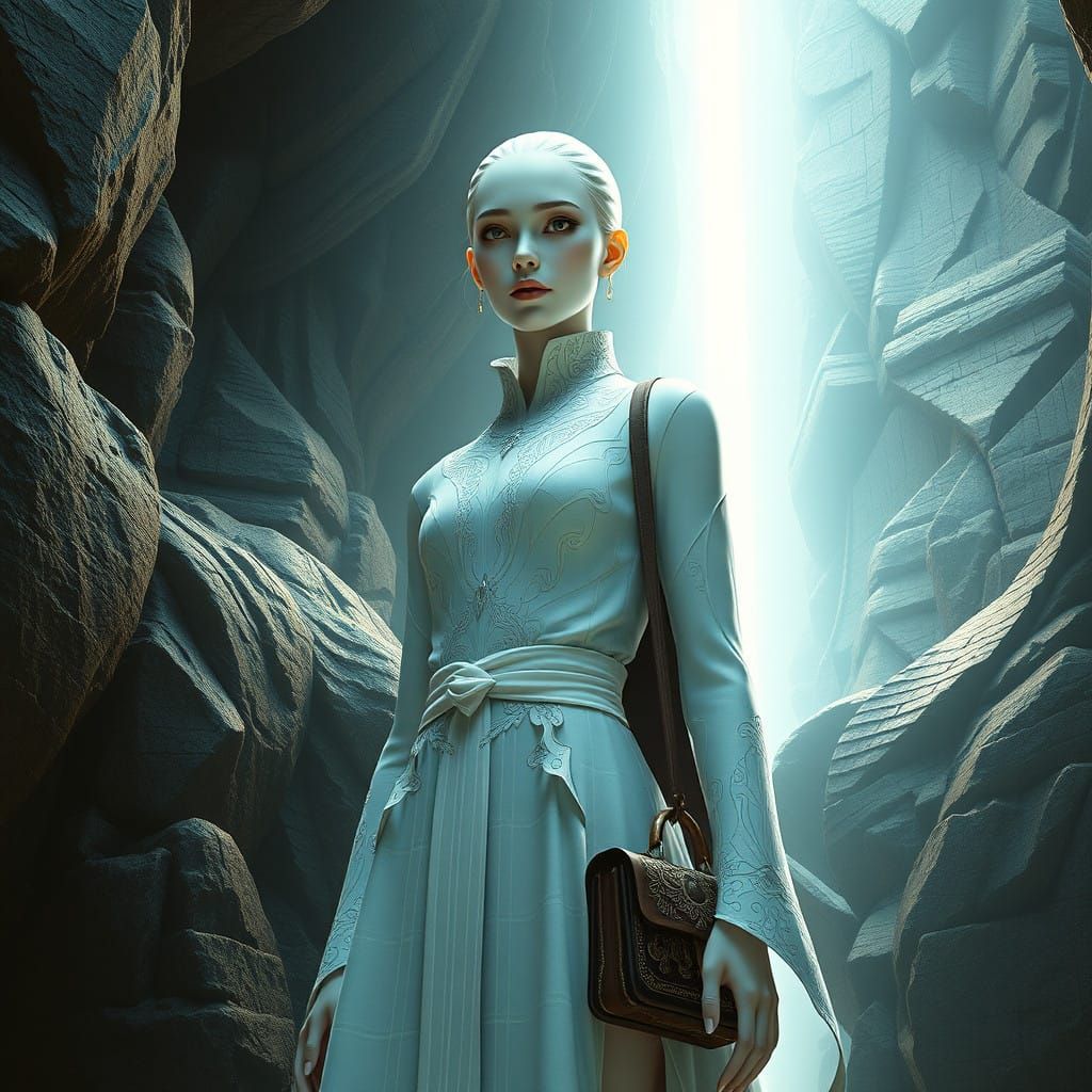 Ethereal Goddess Transcends into Radiant Light