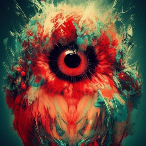 Adorable Owl Portrait in Colorful 3D Style