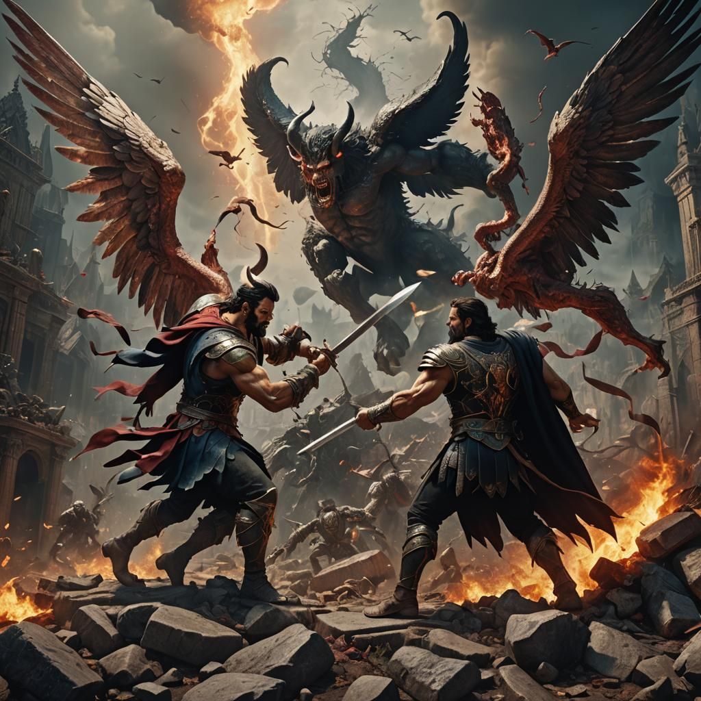 Cain and Abel: A Biblical Conflict in Matte Painting