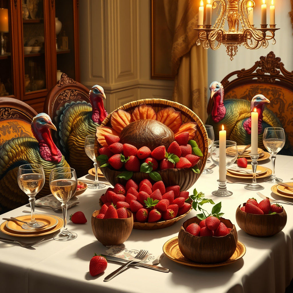 Thanksgiving Turkey Family Feast: A Photorealistic Dinner