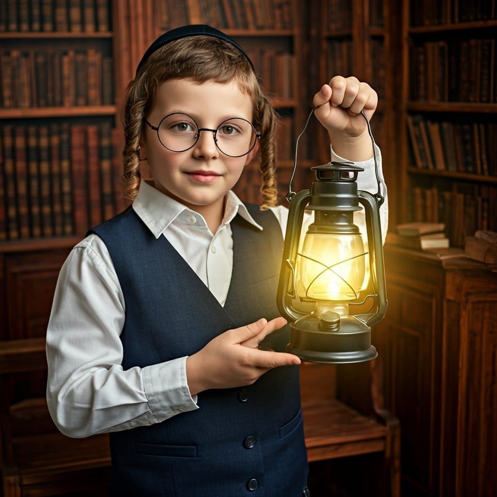 Charming Hasidic Boy Illuminates Synagogue with Beautiful La...