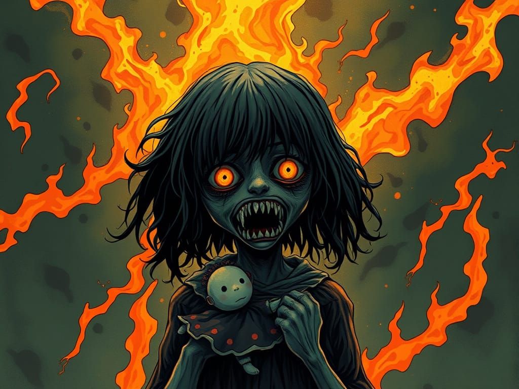 Ethereal Horror in Flames, a Dark French Maiden Ensnared by ...