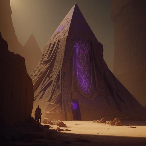 Egyptian Desert Tomb Mummy in Dark Fantasy Style