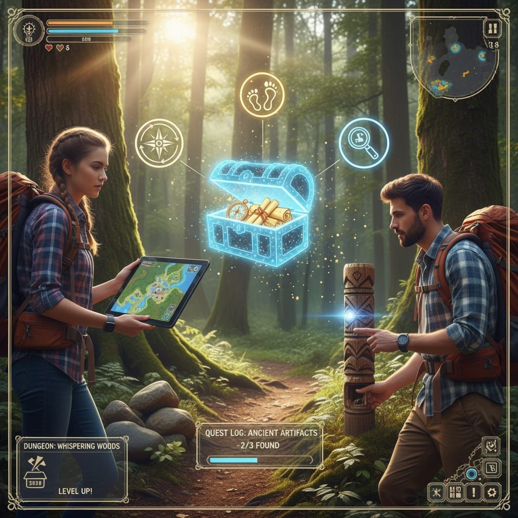 Geocaching Adventure: RPG Game in the Real World