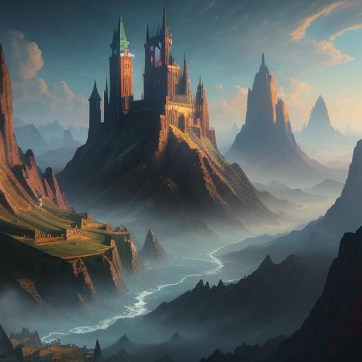 Fantastical God in Detailed Matte Painting