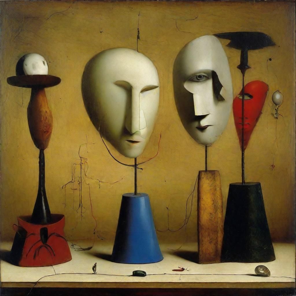 Surreal Symbolic Scene in Style of Modern Masters