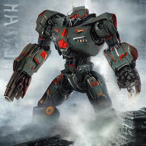 Cyberpunk Arctic Warrior in Blue