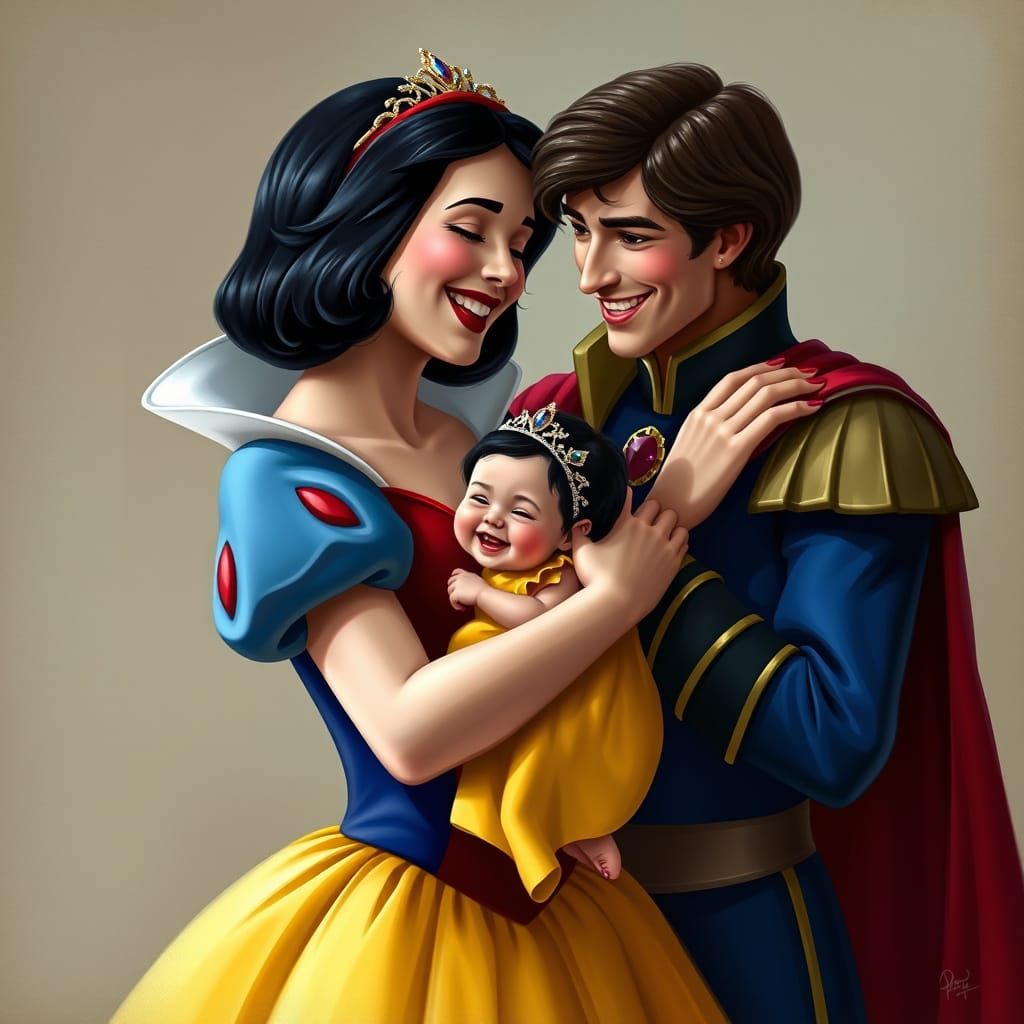 Snow White and Family: A Heartwarming Portrait