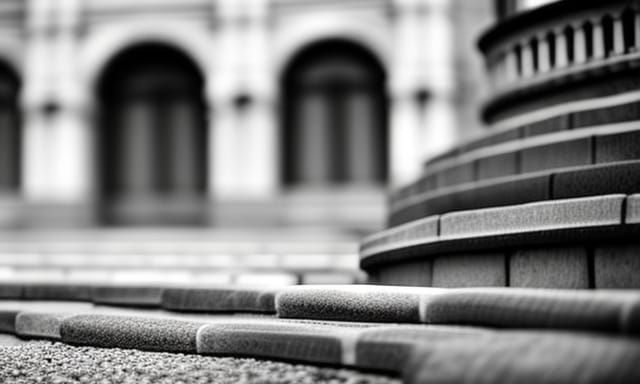 Purple Neon Lights in Sepia Stone Castle