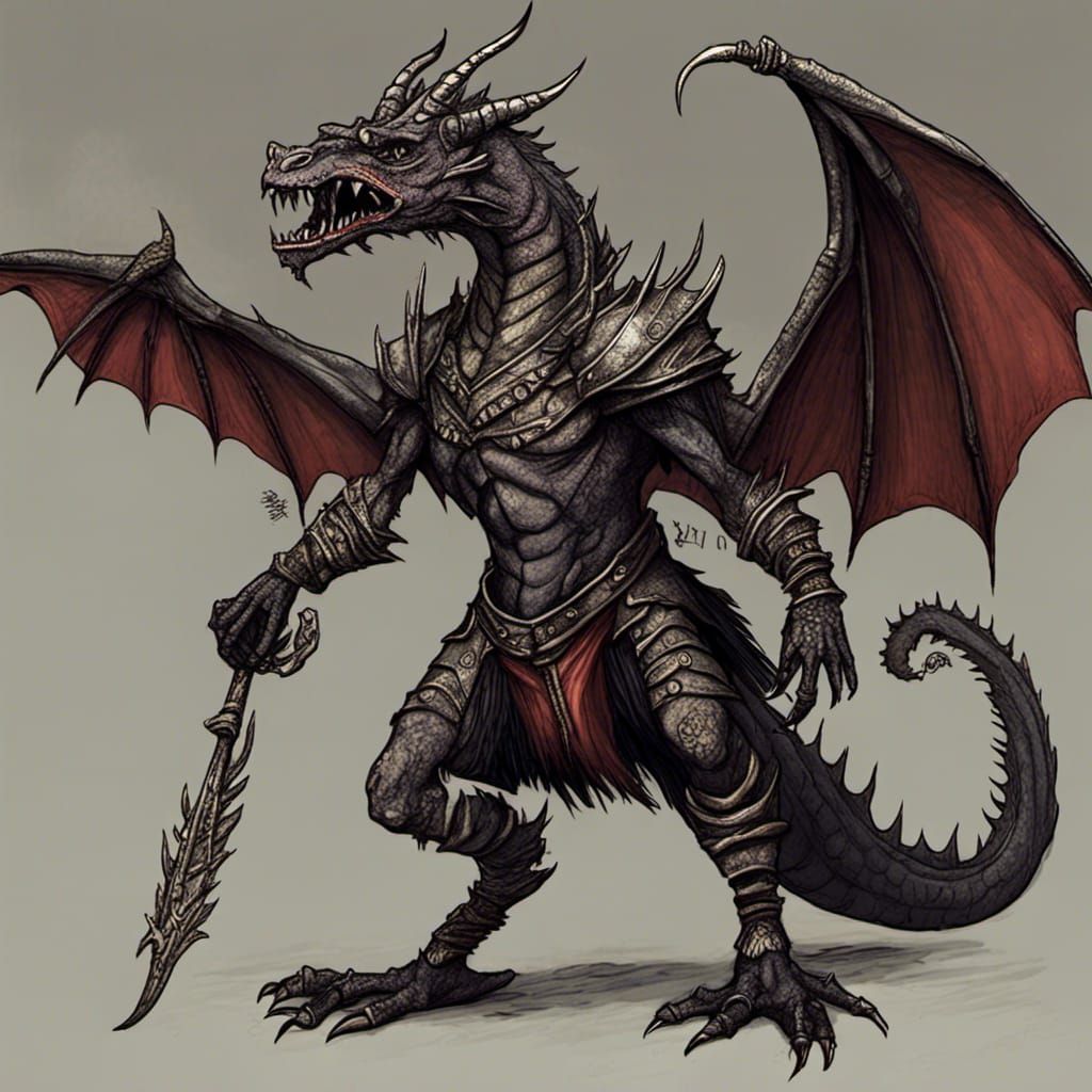 Anthropomorphic Dragon in Skyrim