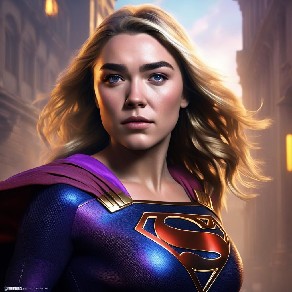 Supergirl Dark Fantasy Concept Art in 8K