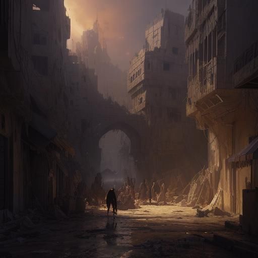 Gaza Dark Fantasy Concept Art in 8K Resolution
