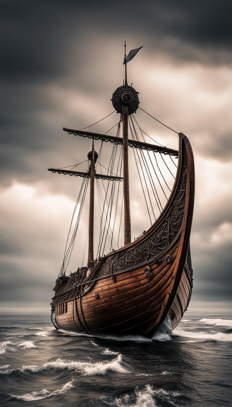 Hyperrealistic Viking Ship in High Definition