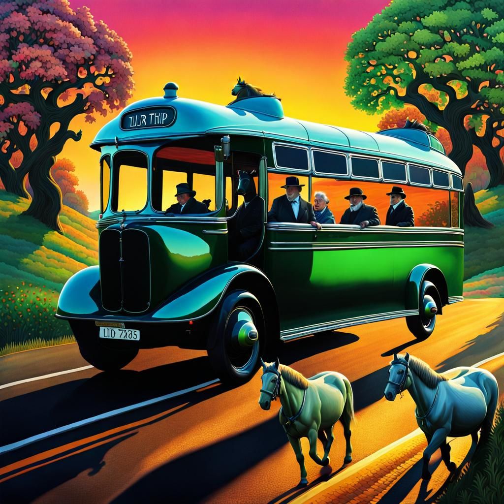 Maximalist Victorian Road Trip at Psychedelic Sunset