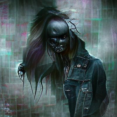 Sinister Figure in Grunge Black Style