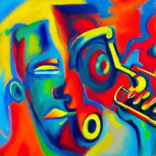 Jazz Legend at Fillmore in Abstract Expressionism