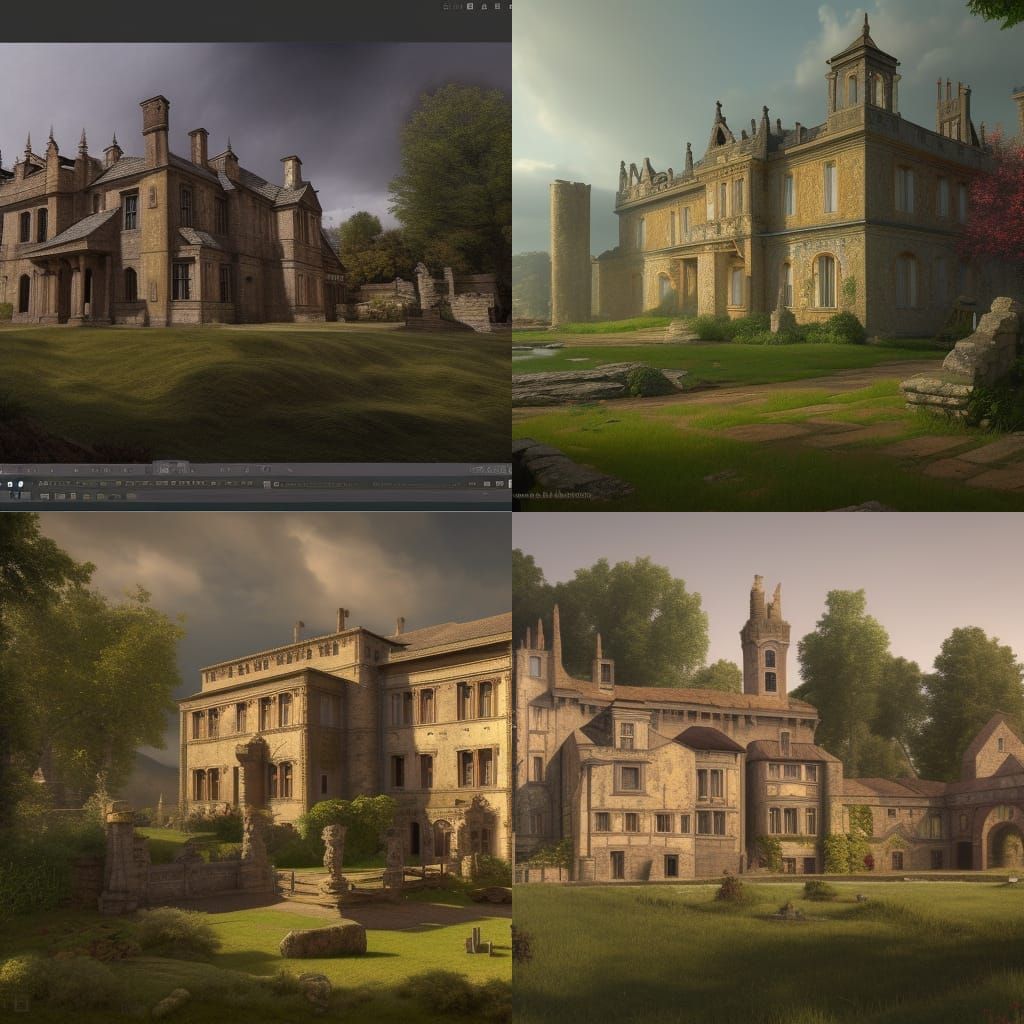Roman Manor in 5th Century Britain: Detailed Matte Painting