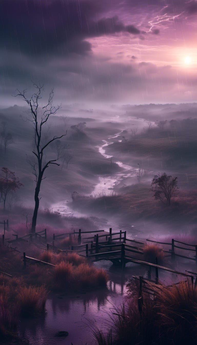Dramatic Stormscape with Rolling Thunder and Lightning