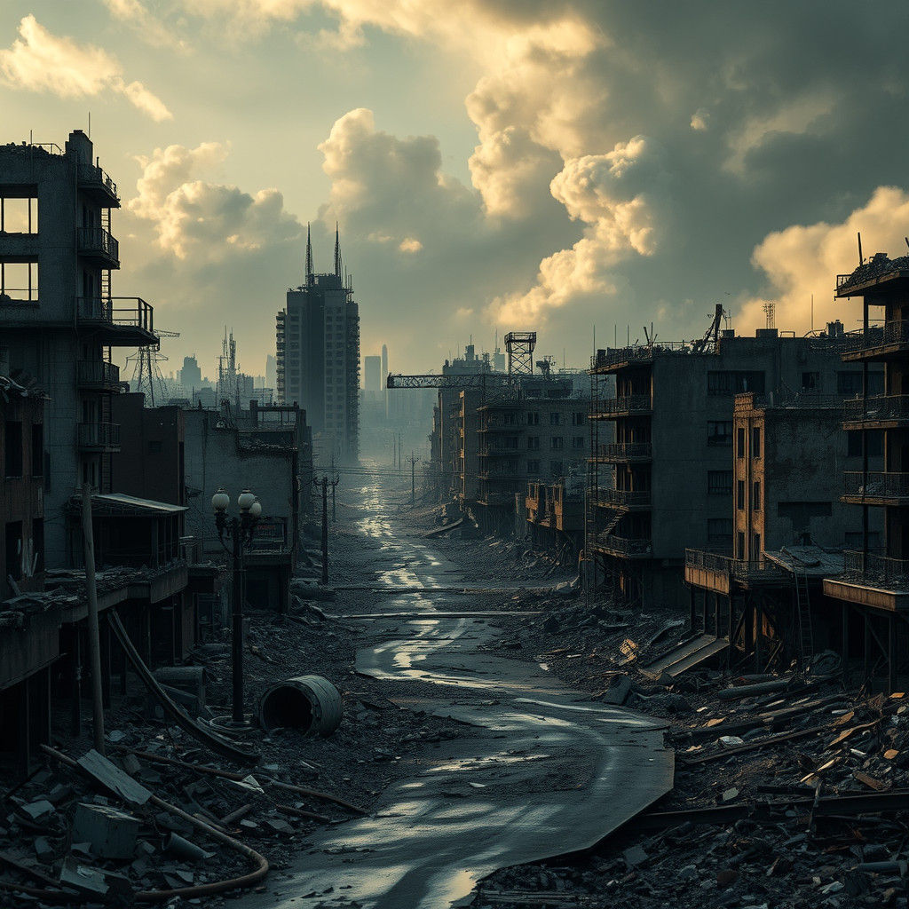 Post-Apocalyptic City Ruins: Cinematic Destruction