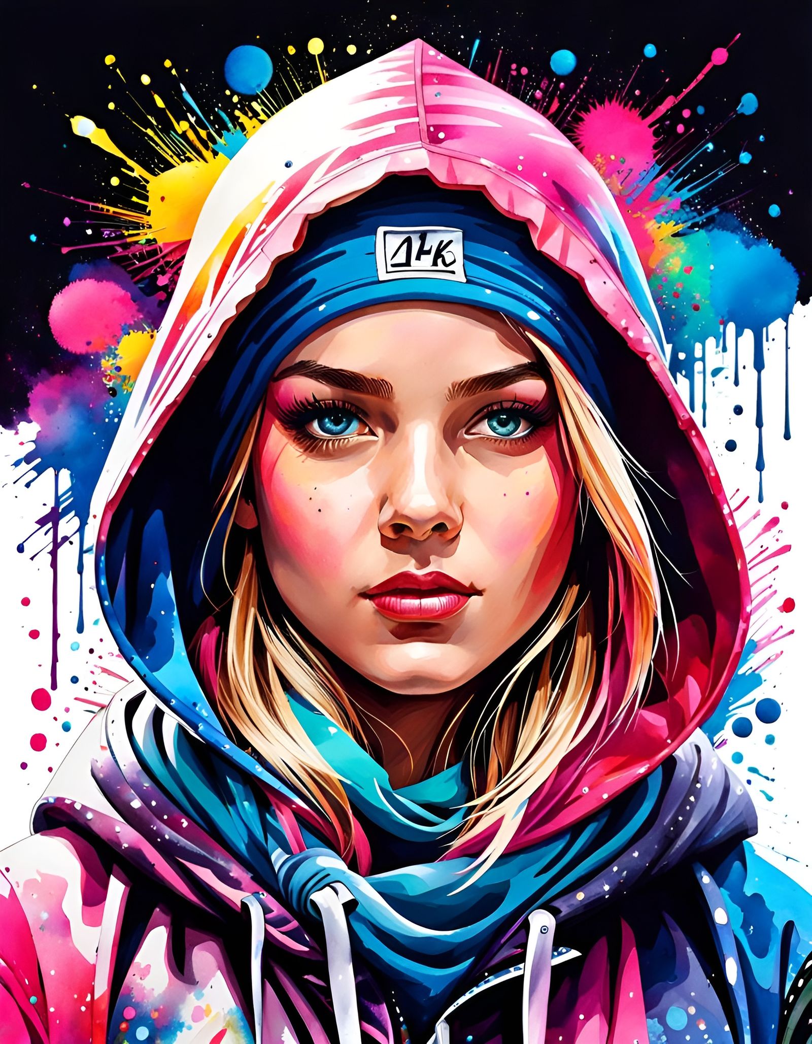 Charming Girl Portrait in Hyperreal Street Style