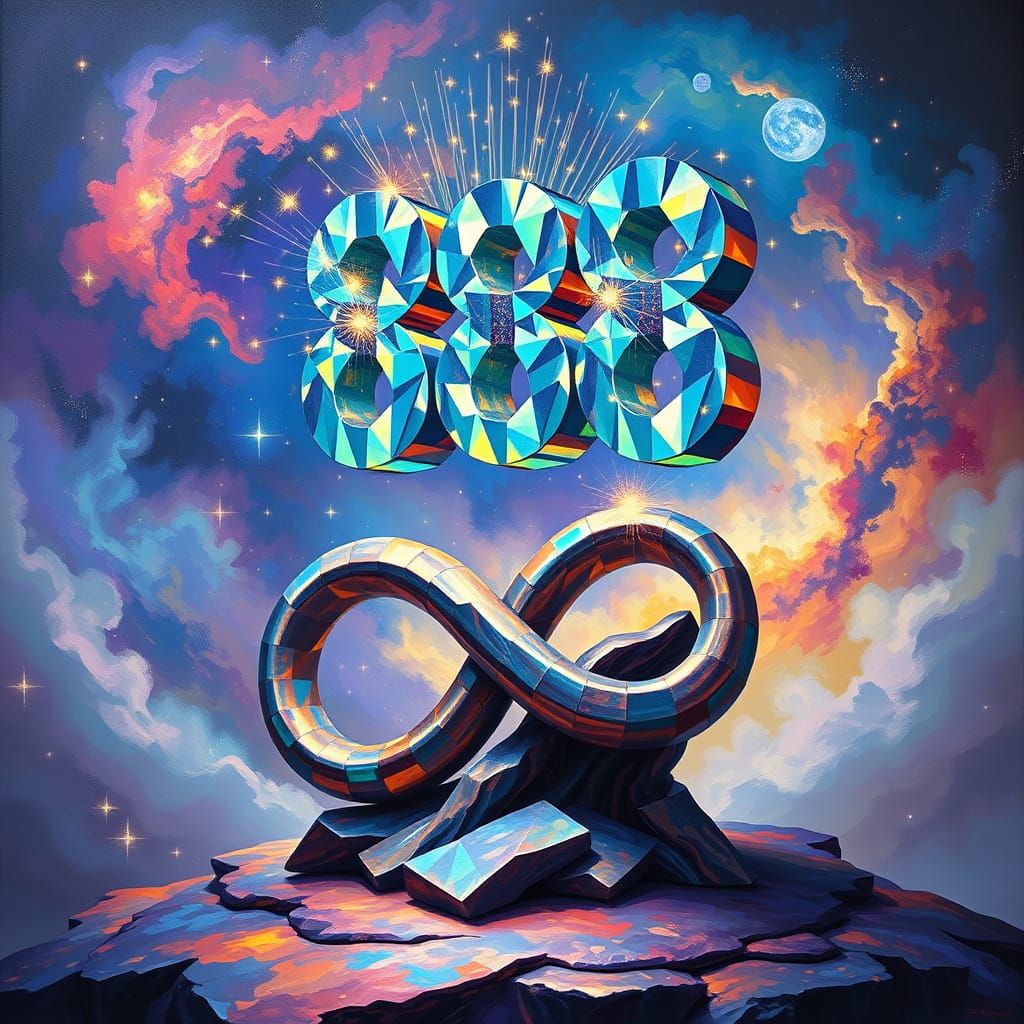Surrealist Cosmic Code in Vibrant, Glowing Colors