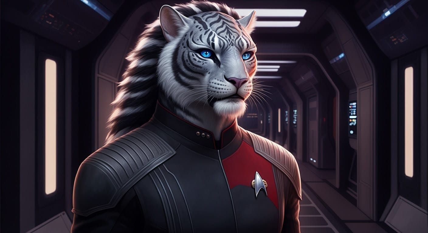 Ferasan Commander in Starfleet Uniform