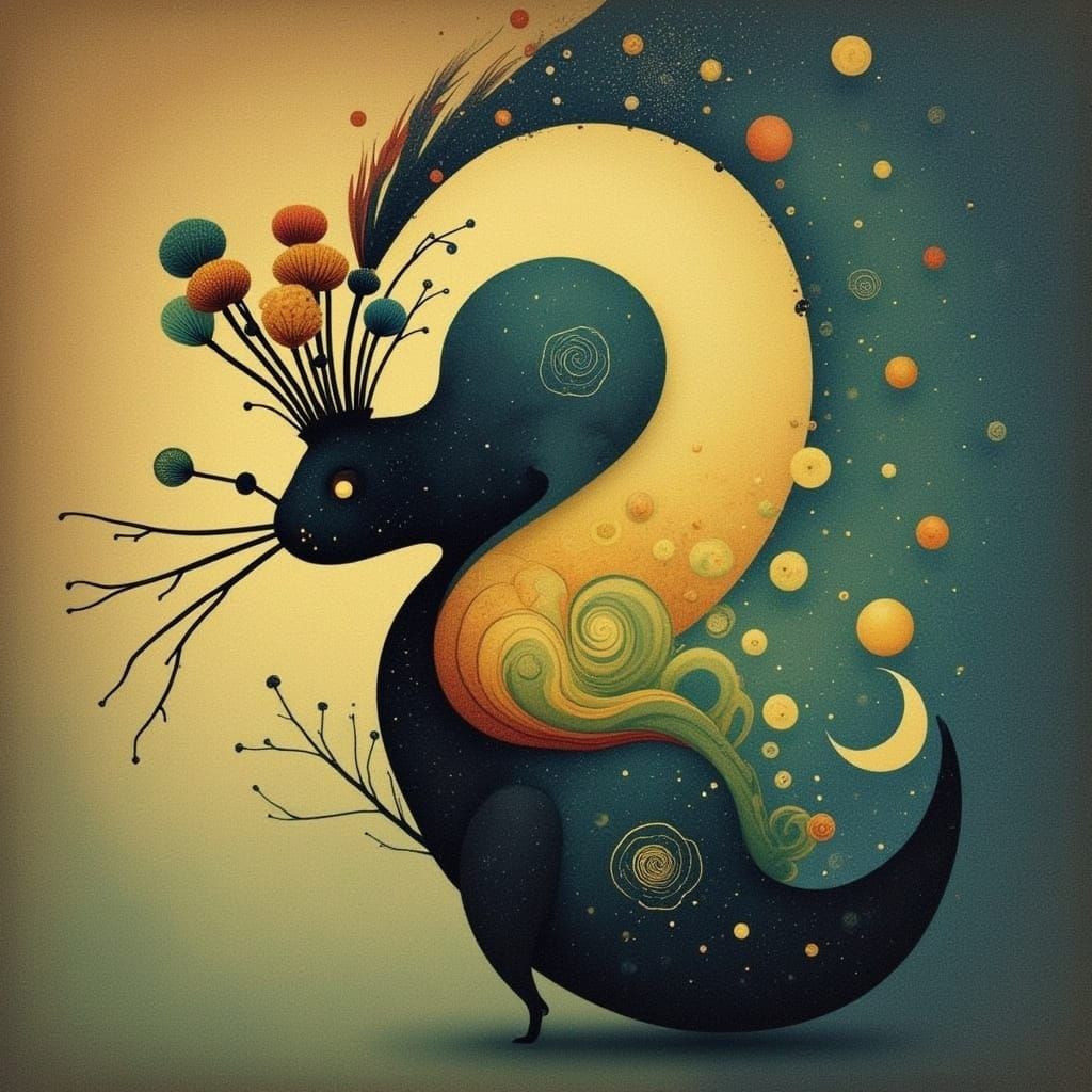 Surreal Cicada Song in Timeless Dreamscape