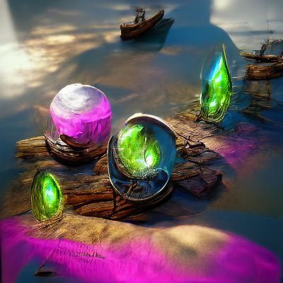 Detailed Soul Gems Digital Illustration in Unreal Engine