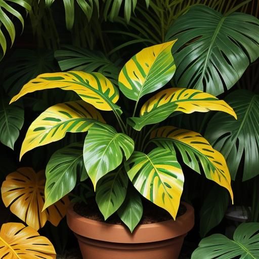 Vibrant Croton Sunny Star Plant in Terracotta Pot