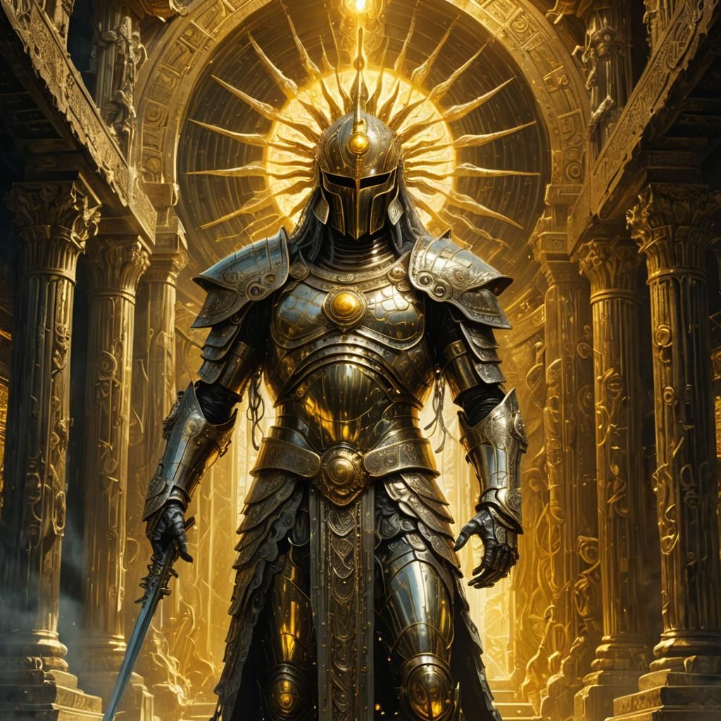 Faceless Deity in Temple Concept Art