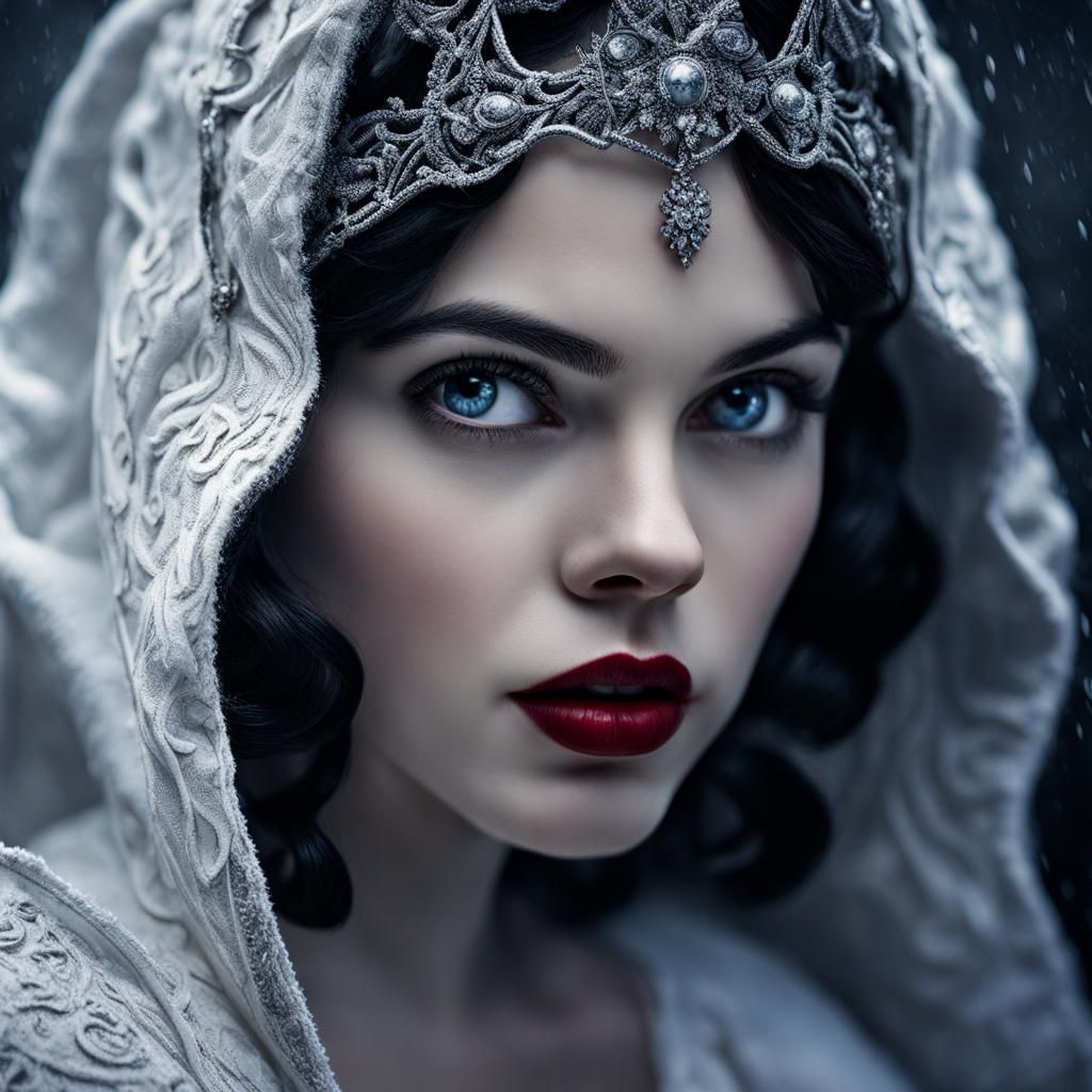 Hyperrealistic Snow White in High Definition