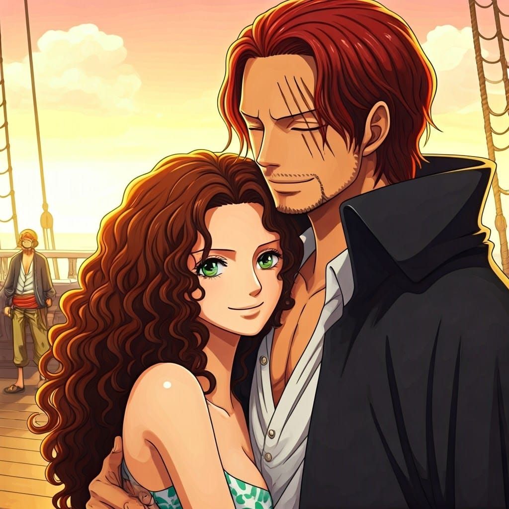 Anime-Inspired Pirate Maiden with Shanks