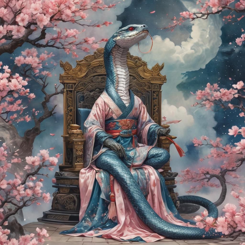 Cosmic Cobra Emperor in Celestial Temple