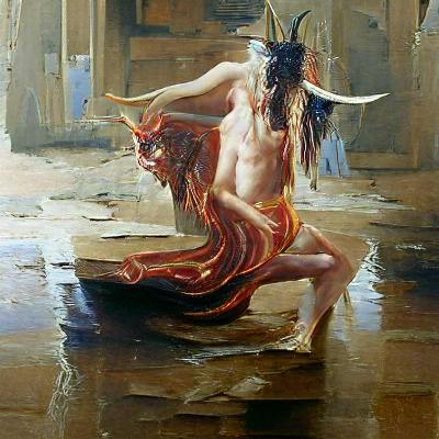 Paimon Portrait in Oil Painting Style